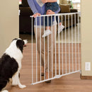 Extra Wide Tall and Wide Metal Baby Gate - White