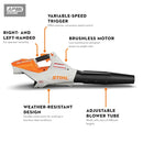 Stihl BGA 86 Handheld Battery Blower (Battery & Charger Sold Separately)