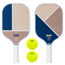 Pickleball Paddle Set - Blue/Tan