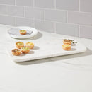 14" x 7" Marble Serving Platter White