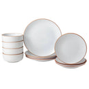 Infuse 12pc Stoneware Dinnerware Set White