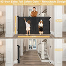 Retractable Extra Tall Pet Gate - Black