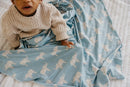 Large Premium Knit Baby Swaddle Receiving Blanket