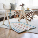 Wooden Activity Gym with Playmat and Three Removable Toys