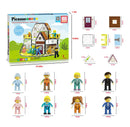 65PCS Magnetic Tile Building Set - Family Theme