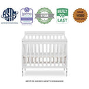 4 in 1 Convertible Mini Crib - White