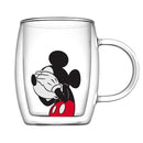 Disney Peek-a-Boo 13.5 oz Double Wall Glass Mug, Set of 4