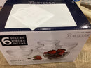 Fortessa Jupiter Clear Glass Bowls Set of 6 - Cereal, Soup, Salad