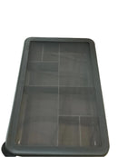 8-Compartment Large Plastic Snack Bento Box - Gray