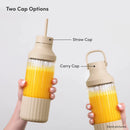 Dual Cap Glass Hydration Bottle - 25oz