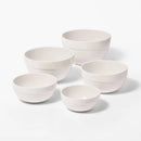 5pc Earthenware Ceramic Mixing Bowl Set - Beige