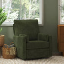 Ethan Swivel Recliner in Performance Forest Green Linen