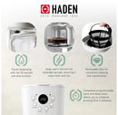 Coffee Machine, 12 Cup Programmable Drip Coffee Maker with Auto Shut-Off Function and Reusable Washable Water Filter, Ivory & Chrome