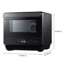 HomeCHEF .7 Cu. Ft. 7-in-1 Compact Oven with Steam and Convection - Black