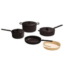 8-Piece Ceramic Cookware Set - Black