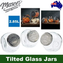 Tilted Glass Jars - 3-Pack Set