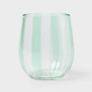 4pk 14 fl oz Striped Stemless Wine Glasses - ™