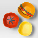 3pc Melamine Figural Nesting Dining Bowl Set