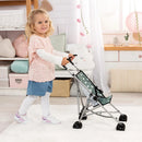 Umbrella Stroller for Dolls - Green & White Stars