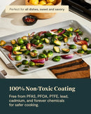 Iconics Nonstick Ceramic Large Baking Sheet - 18" x 13" Black/Gold