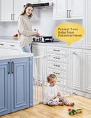 Auto Close Baby Gate for Pets - White