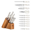 L1 Series 12-piece German Steel Forged Knife Set - White