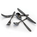20pc Stainless Steel Flatware Set - Matte Black