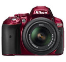 Nikon D5300 DX Digital SLR Camera w/ 18-55mm DX VR II Lens Red