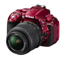 Nikon D5300 DX Digital SLR Camera w/ 18-55mm DX VR II Lens Red