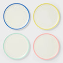 4pk 10" Dinner Plate Set Rim