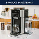 Coffee Maker with Built-In Grinder - Silver