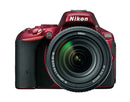 Nikon D5500 DX Digital SLR w/ 18-140mm DX f3.5-5.6 VR Lens Red
