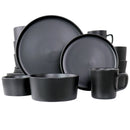 20pc Stoneware Luxmatte Dinnerware Set - Black