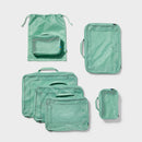 7-Piece Packing Cube Set with Compression - Sage Green