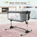 Travel Portable Baby Bed Side Sleeper Bassinet Crib With Carrying Bag-Gray