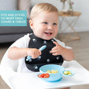 Silicone Feeding Bowl Set with Suction - Mickey Mouse Light Blue
