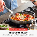 Stainless Steel 12" Frying Pan with Glass Lid - Induction Safe