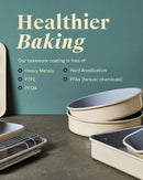 9" Nonstick Ceramic Square Pan - Navy