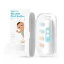 Electric Nail Buffer - Baby Nail File, Nail Clippers + Trimmer Kit - 4 Buffer Pads, LED Light + Case