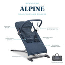 Alpine Deluxe Portable Bouncer - Indigo Quilt