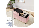 Storage Ottoman Bench - Pink