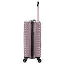 3pc Hardside Checked Spinner Luggage Set - Rose Gold