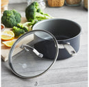 3 Qt Hard Anodized Ceramic Nonstick Saucepan with Lid