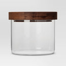Glass Storage Canister with Wood Lid - Extra Small
