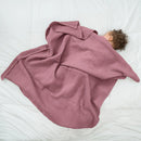 Baby Waffle Blanket, 40" X 40" By Comfy Cubs - Mauve