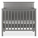 Ava 4-in-1 Mini Baby Crib with Daybed & Twin Bed Conversion - Steel Grey