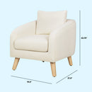 Nina Kids' Chair - Vanilla With Light Wood Feet