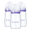 Anti-Colic Baby Bottles with Medium Flow Nipples (Size M) - 8oz/3pk: BPA-Free, Silicone Nipples
