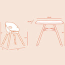 Play Kit (Play Table/Play Chair Set) - Coconut table w/ Charcoal Chairs