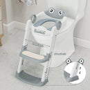 Potty Training Seat with Step Stool Ladder - Grey